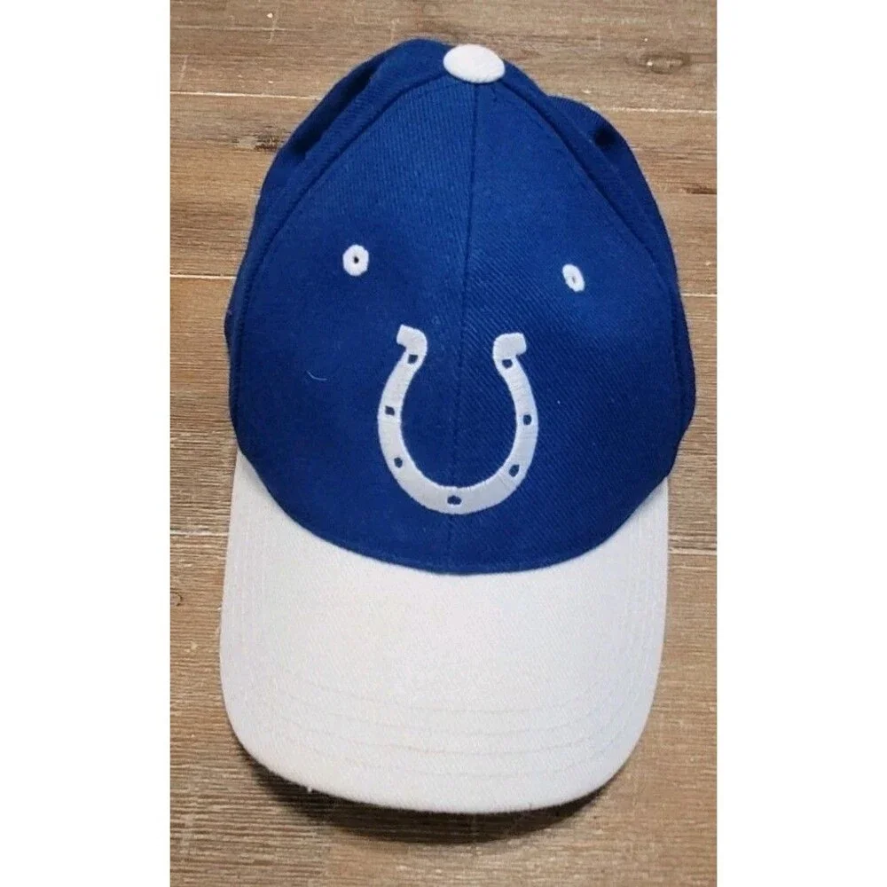 Vtg Indianapolis Colts Hat Cap Snapback Blue Puma NFL Football Logo 90s Kids Sz